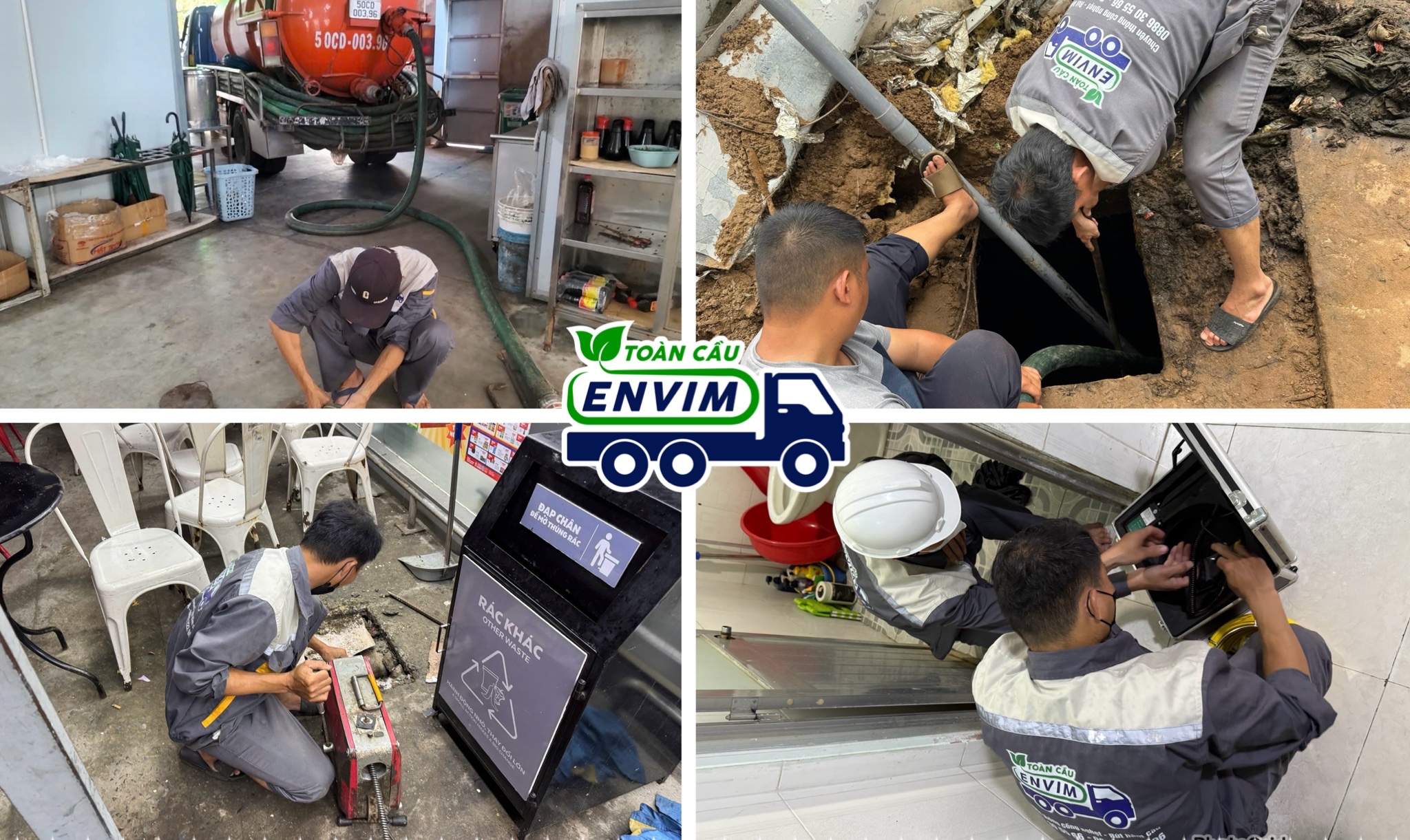 Các bước thông cống nghẹt quận 7 tại Toàn Cầu Envim