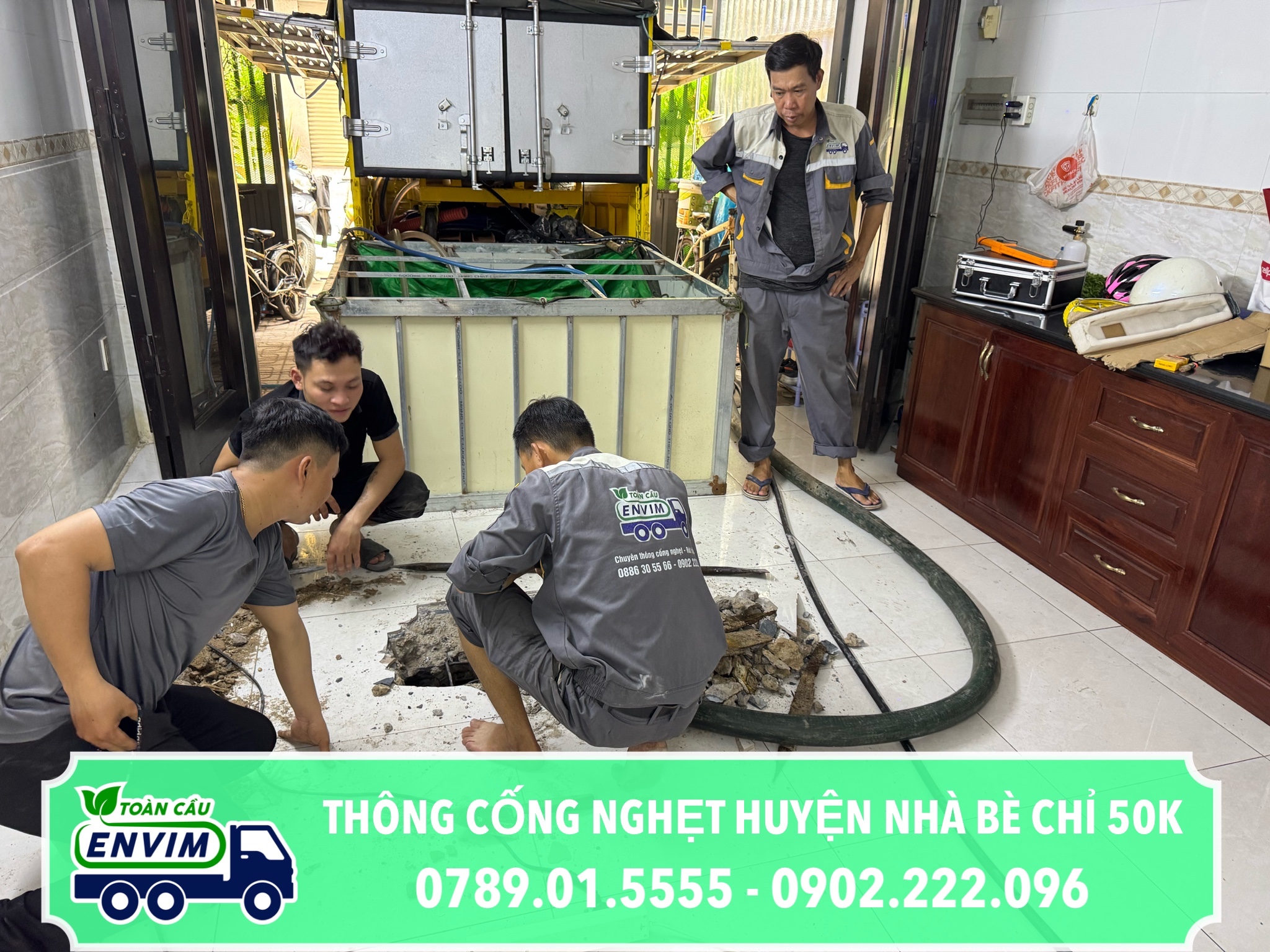 Thông Cống Nghẹt Huyện Nhà Bè Chỉ 50K