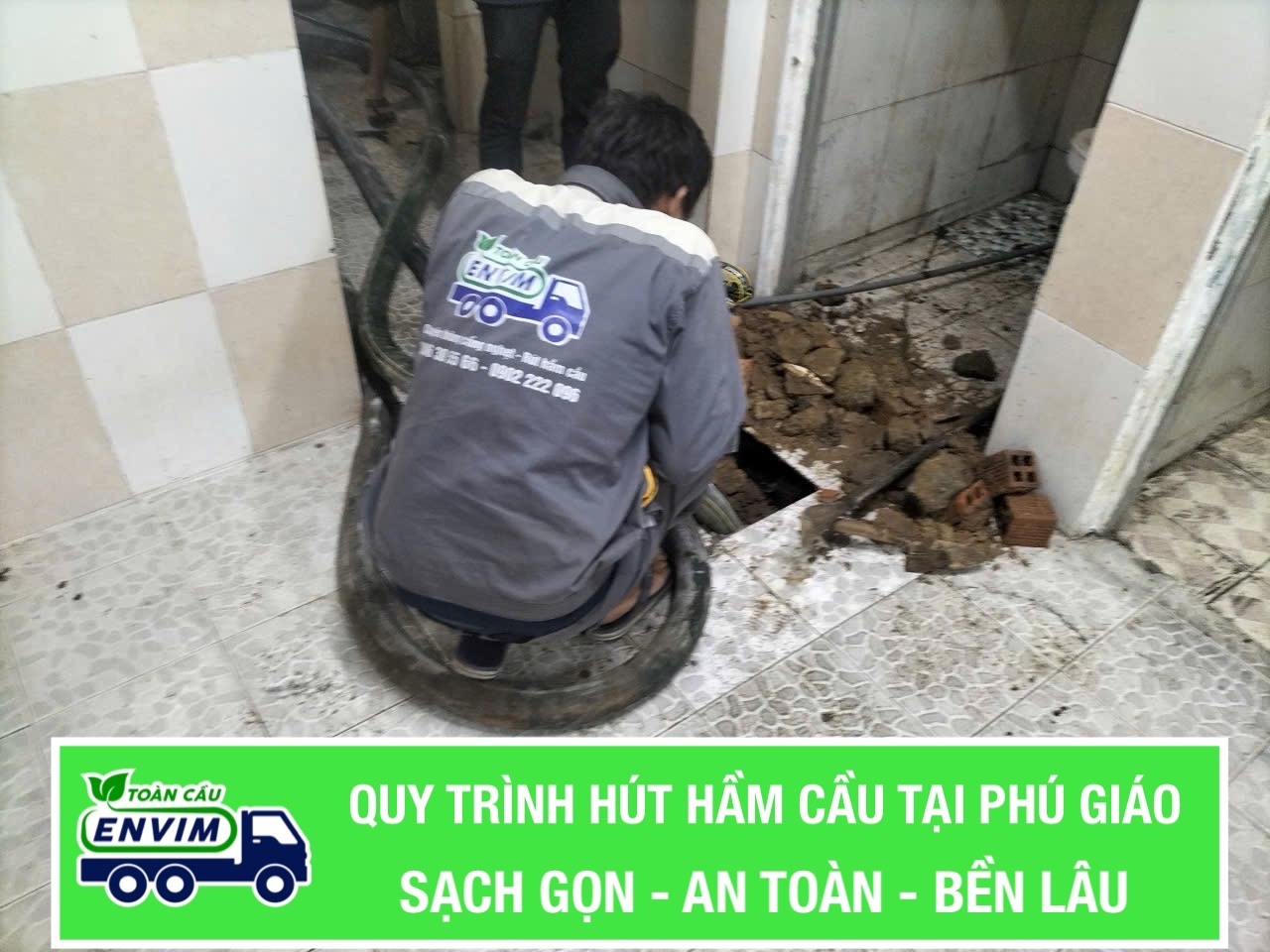 Quy trình hút hầm cầu tại Phú Giáo