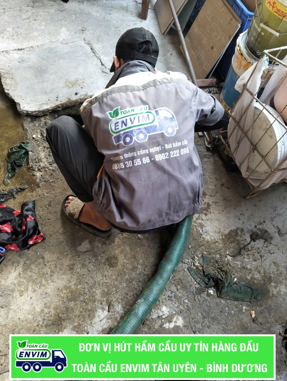 Toàn Cầu Envim – Đơn vị hút hầm cầu Tân Uyên uy tín hàng đầu Bình Dương