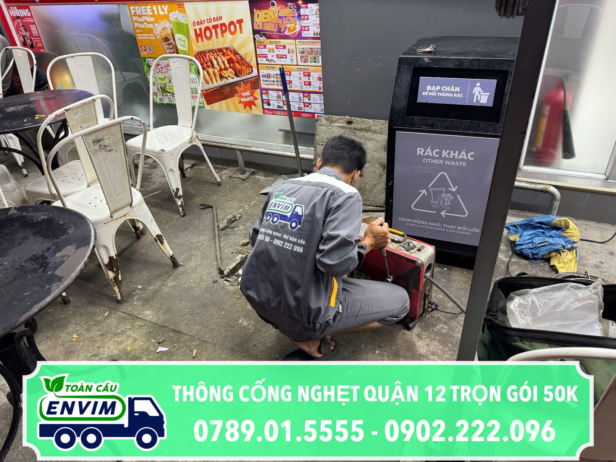 Thông Cống Nghẹt Quận 12 Trọn Gói 50K