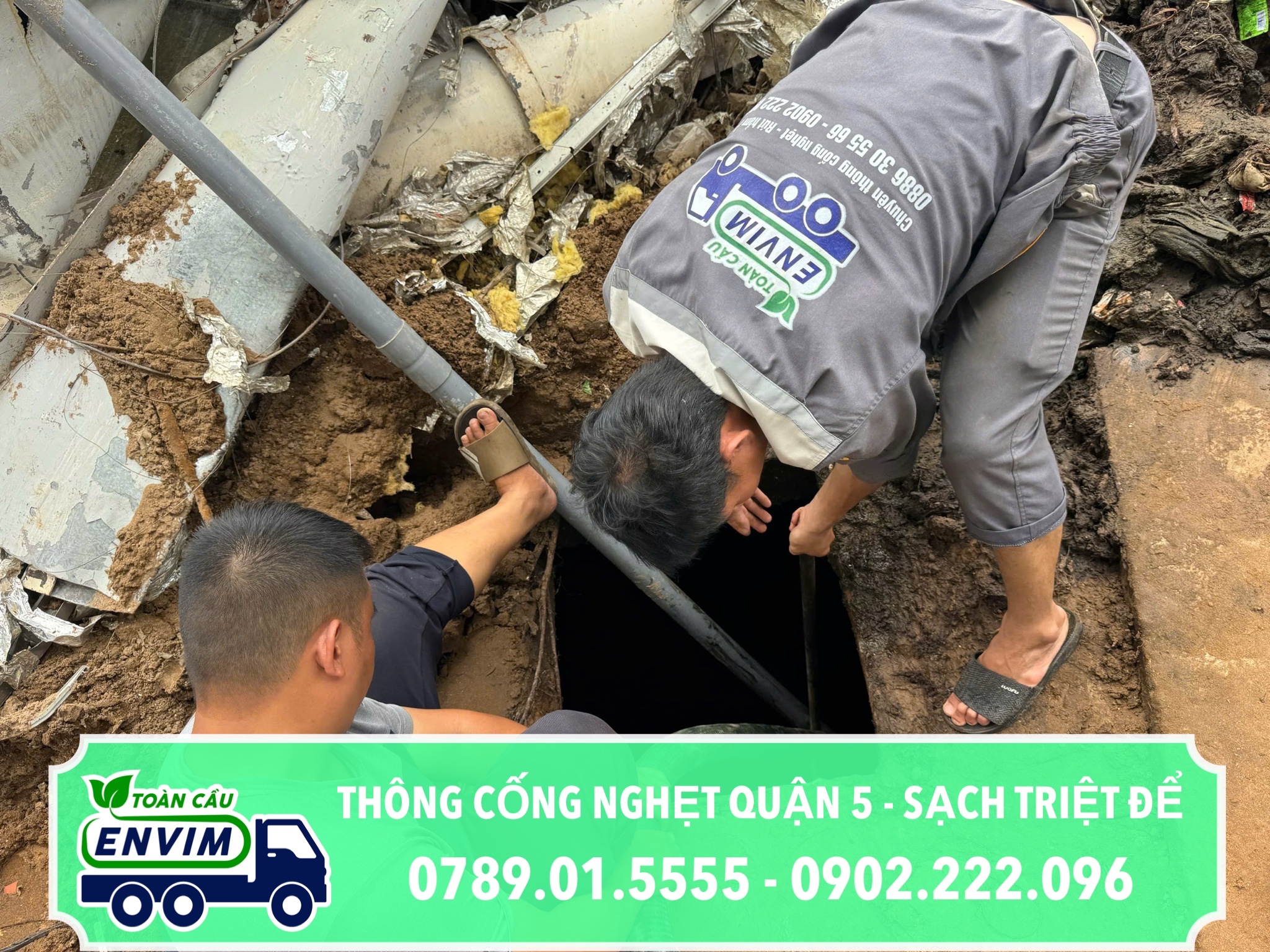 Thông Cống Nghẹt Quận 5 - Sạch Triệt Để