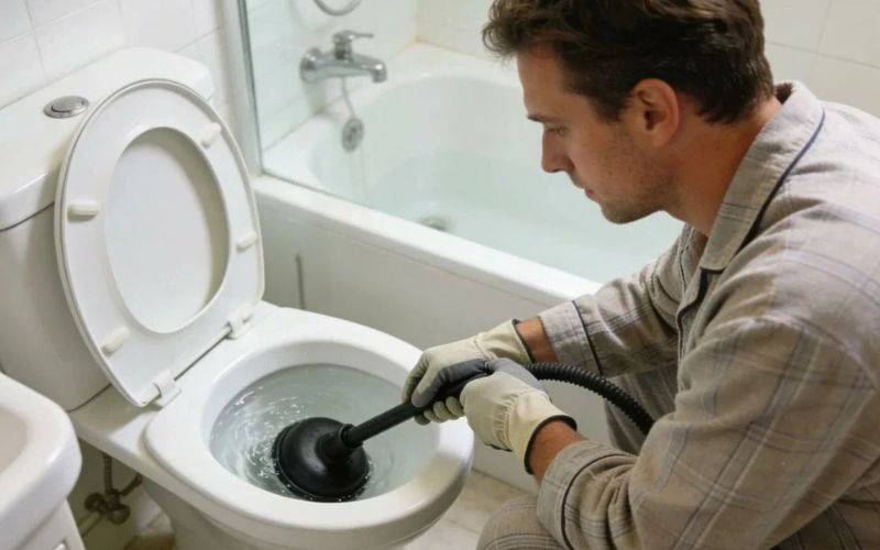 Thông bồn cầu Đức Huệ